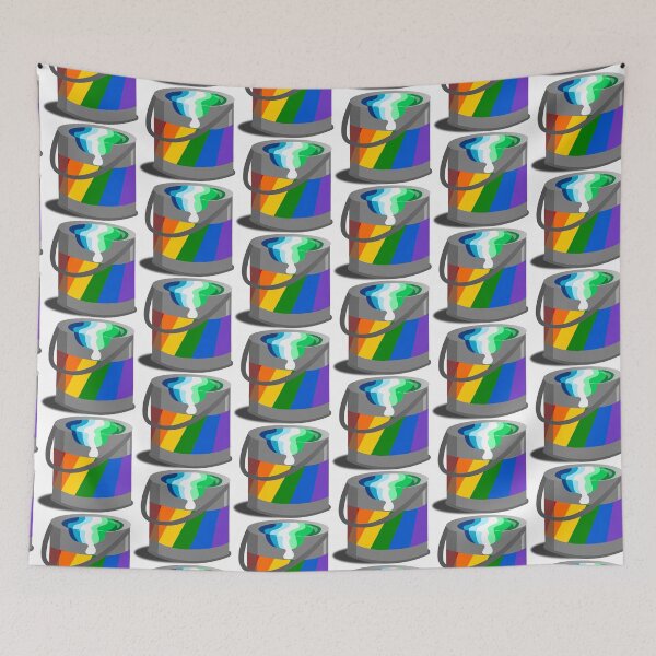 Item preview, Proud Paint Gay Pride Flag in a Bucket designed and sold by HarveyHandcraftsandDesigns.