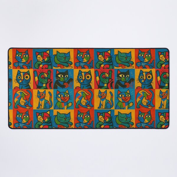 Item preview, Cubist Cat Expressions Grid designed and sold by Nope Cats.