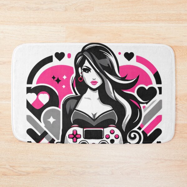 Item preview, Elegant Gamer Girl Pink Black Controller Design designed and sold by DrawDrip.