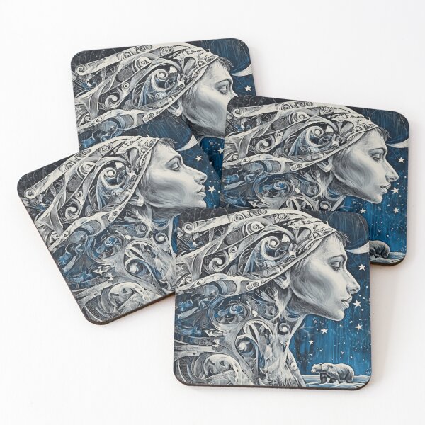 Item preview, Bear Totem Art – Moonlit Feminine Guardian & Ancestral Strength designed and sold by Alaska Magick.