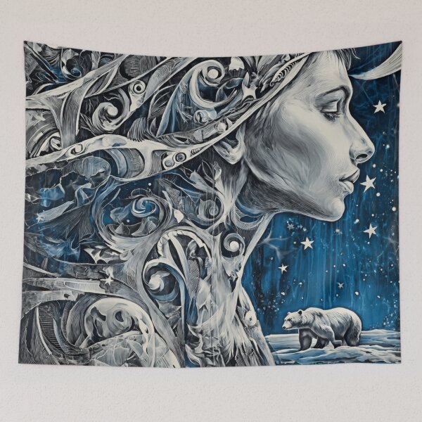 Item preview, Bear Totem Art – Moonlit Feminine Guardian & Ancestral Strength designed and sold by Alaska Magick.