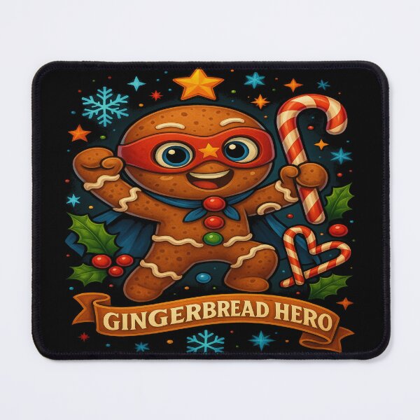 Item preview, Gingerbread Hero – Cute Christmas Cartoon Design designed and sold by alizo74.