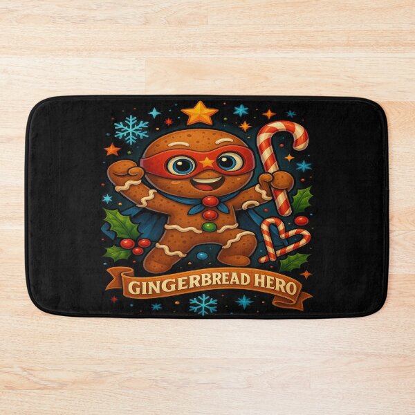 Item preview, Gingerbread Hero – Cute Christmas Cartoon Design designed and sold by alizo74.