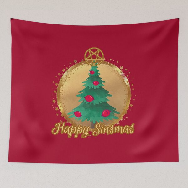 Item preview, Happy Sinsmas - Red Christmas Tree designed and sold by EvergreenRevolt.