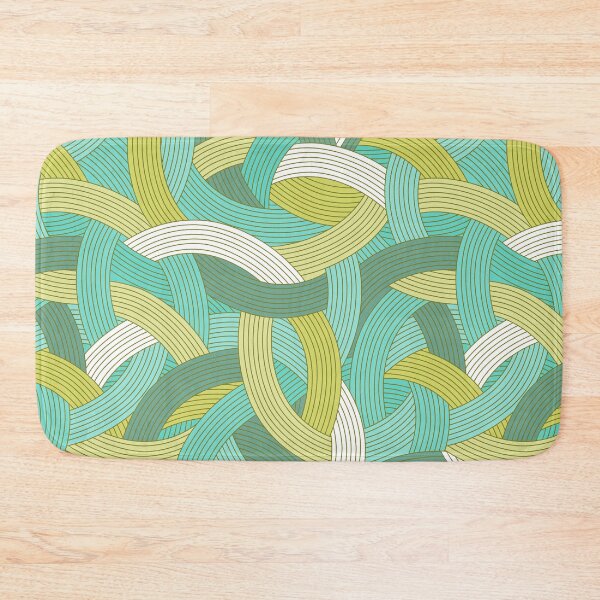 Item preview, Plot Twist-Bright Cream Olive Muted Teal designed and sold by Fabricatemyart.