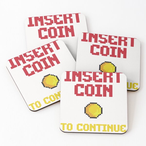 Item preview, Retro Arcade “Insert Coin” Pixel Art designed and sold by Mary Lau.