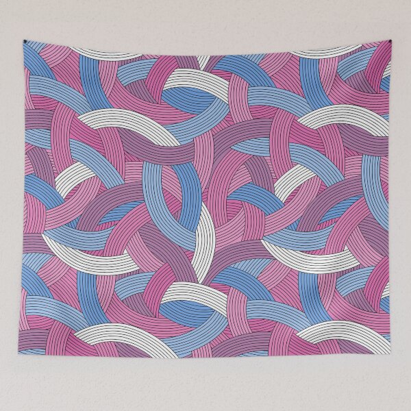 Item preview, Plot Twist-Bright MOnochrome Pearly Purple Cloud Blue designed and sold by Fabricatemyart.
