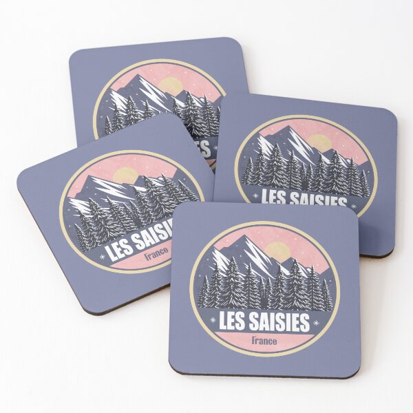 Item preview, Les Saisies France – Snowy Mountain Winter Badge designed and sold by CynthiaGraphics.