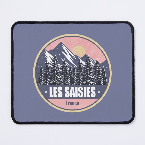 Item preview, Les Saisies France – Snowy Mountain Winter Badge designed and sold by CynthiaGraphics.