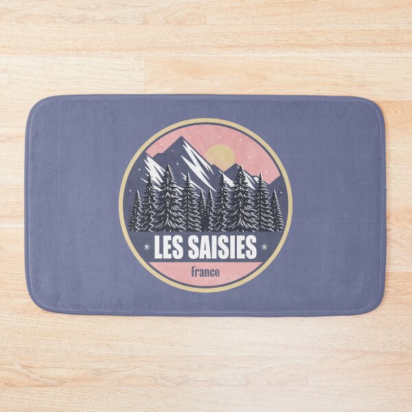Item preview, Les Saisies France – Snowy Mountain Winter Badge designed and sold by CynthiaGraphics.