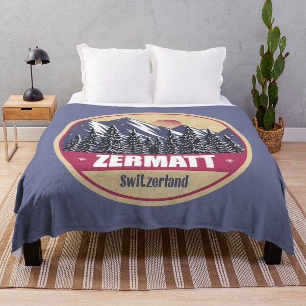 Item preview, Zermatt Switzerland – Snowy Mountain Winter Badge designed and sold by CynthiaGraphics.