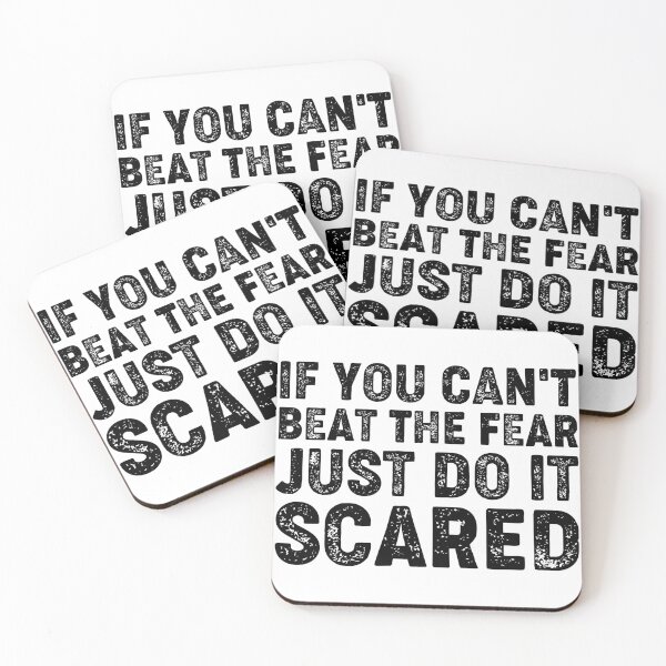 Item preview, If you can't beat fear do it scared  designed and sold by kolshi-shop.