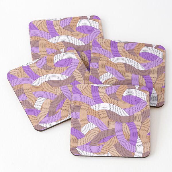 Item preview, Plot Twist-Bright Warm Beige Muted Violet designed and sold by Fabricatemyart.