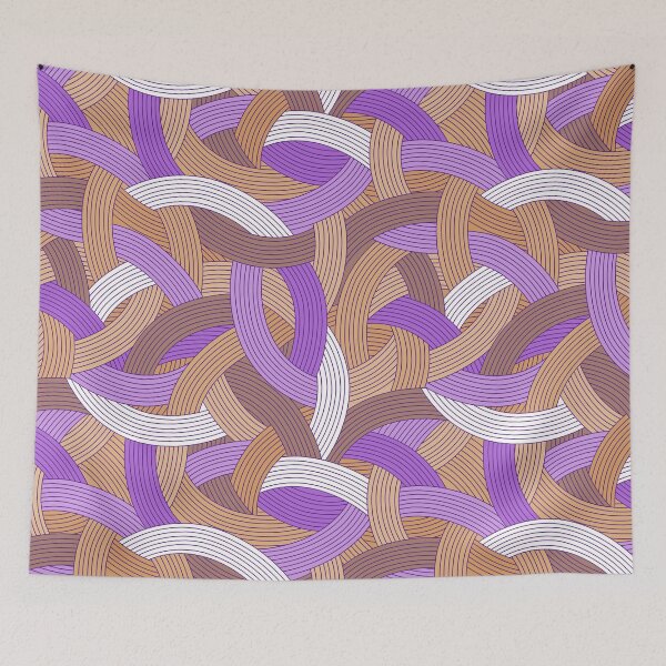 Item preview, Plot Twist-Bright Warm Beige Muted Violet designed and sold by Fabricatemyart.