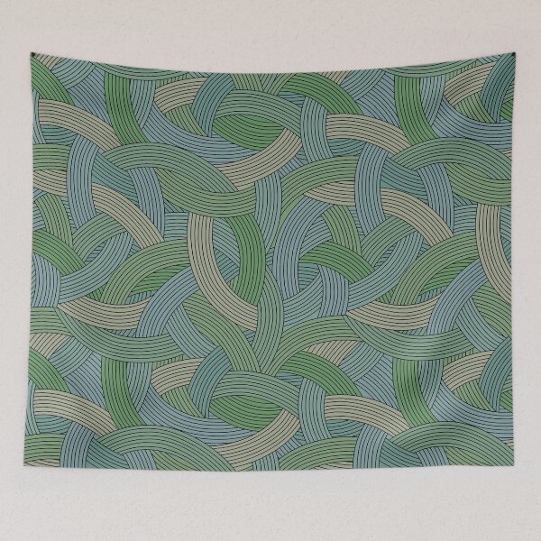 Item preview, Plot Twist-Dull Denim & Olive designed and sold by Fabricatemyart.