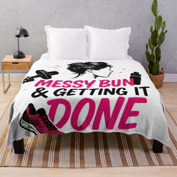 Item preview, Messy Bun Getting It Done Fitness Workout designed and sold by DrawDrip.