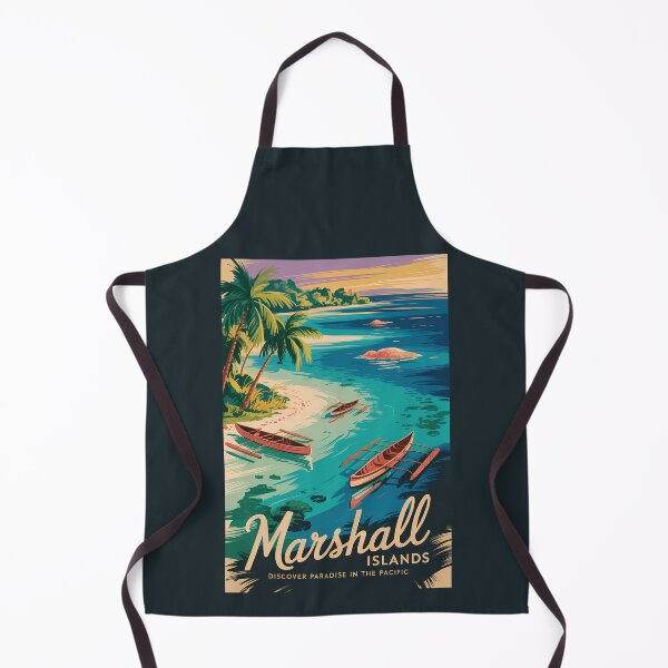 Item preview, Marshall Islands Coast Illustration Travel Art Vintage designed and sold by KrisSidDesigns.