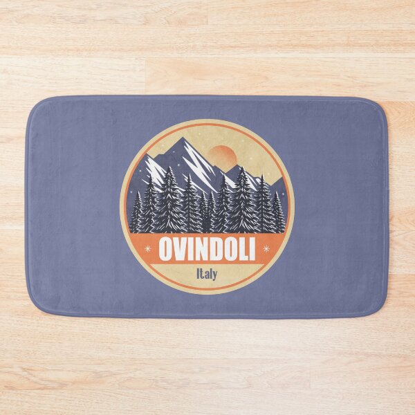 Item preview, Ovindoli Italy – Snowy Mountain Winter Badge designed and sold by CynthiaGraphics.