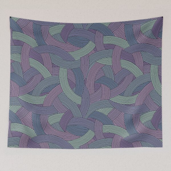 Item preview, Plot Twist-Dull Dusky Blue Gentle Purple designed and sold by Fabricatemyart.