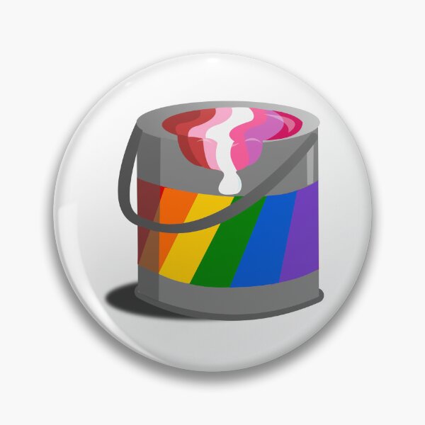 Item preview, Proud Paint Lesbian Pink Flag in a Bucket designed and sold by HarveyHandcraftsandDesigns.