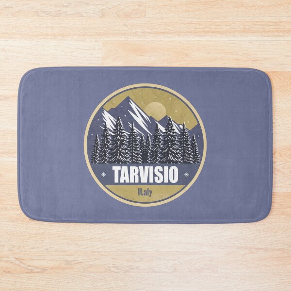 Item preview, Tarvisio Italy – Snowy Mountain Winter Badge designed and sold by CynthiaGraphics.