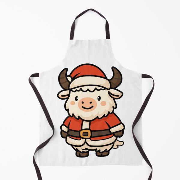 Item preview, Cute Standing Yak Santa – Kawaii Christmas Yak Illustration for Stickers, Holiday Cards, Kids Apparel & Festive Gifts designed and sold by CosmoPixelArts.