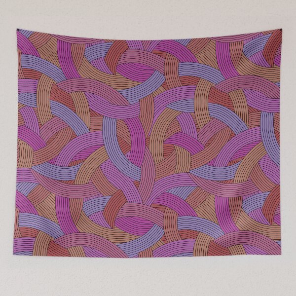 Item preview, Plot Twist-Dull Monochrome Hippie Pink Moderate Magenta designed and sold by Fabricatemyart.