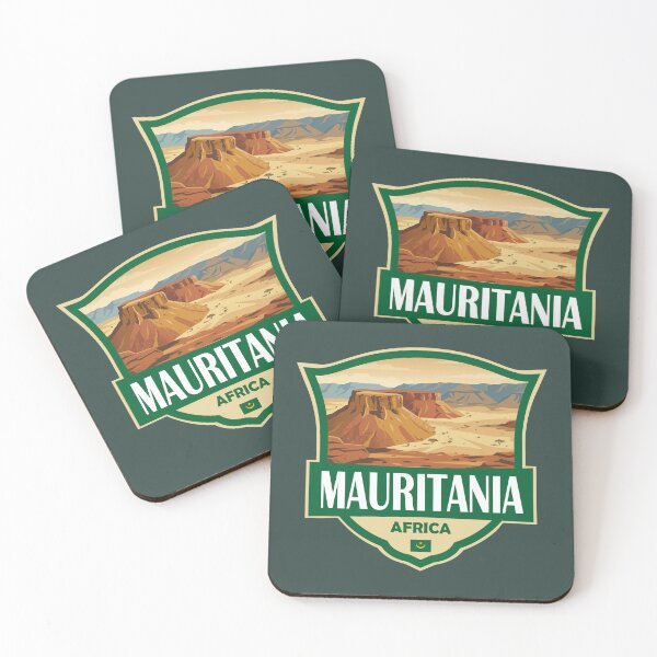 Item preview, Mauritania Illustration Retro Badge designed and sold by KrisSidDesigns.