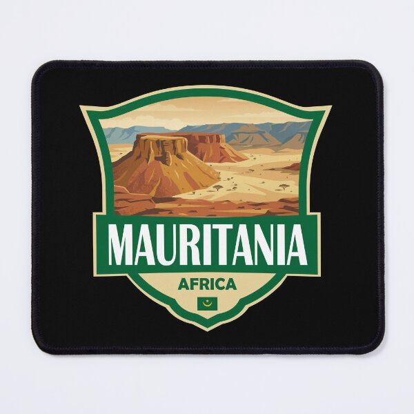 Item preview, Mauritania Illustration Retro Badge designed and sold by KrisSidDesigns.