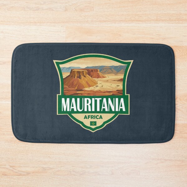 Item preview, Mauritania Illustration Retro Badge designed and sold by KrisSidDesigns.