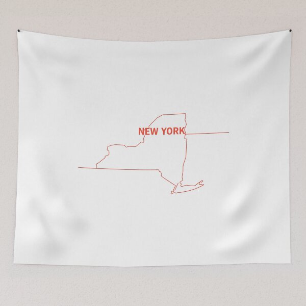 Item preview, New York State Outline Typography – Minimalist Empire State designed and sold by Paper Drip.