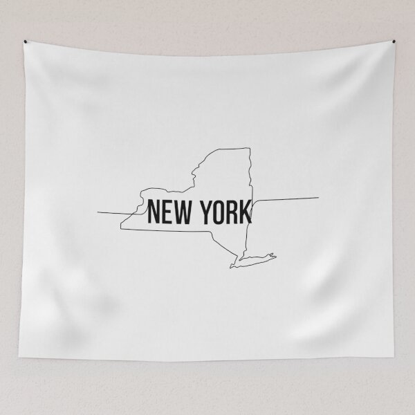 Item preview, New York State Outline Typography – Minimalist Empire State designed and sold by Paper Drip.