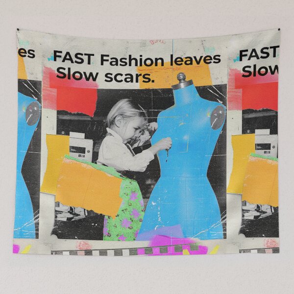 Item preview, Slow Scars: Fast Fashion and Child Labor designed and sold by Raw-Ink.