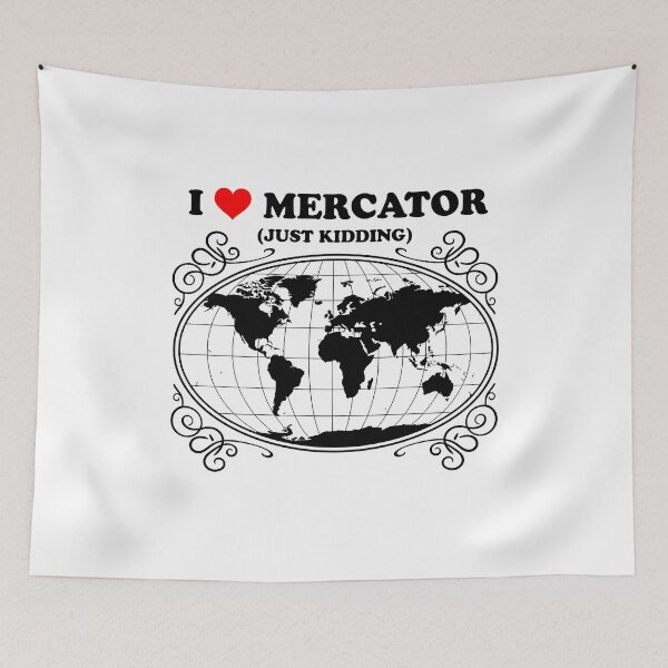 Item preview, I Love Mercator Minimalist Heart Design designed and sold by SpatialPost.