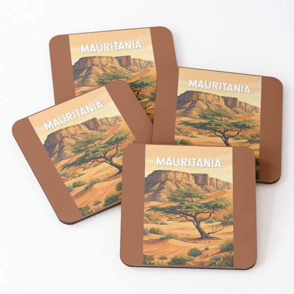 Item preview, Mauritania Illustration Travel Art Vintage designed and sold by KrisSidDesigns.