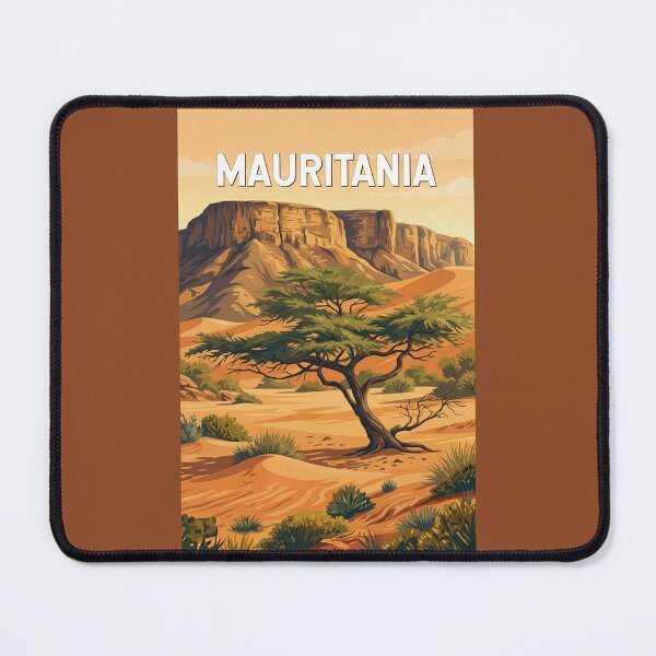 Item preview, Mauritania Illustration Travel Art Vintage designed and sold by KrisSidDesigns.