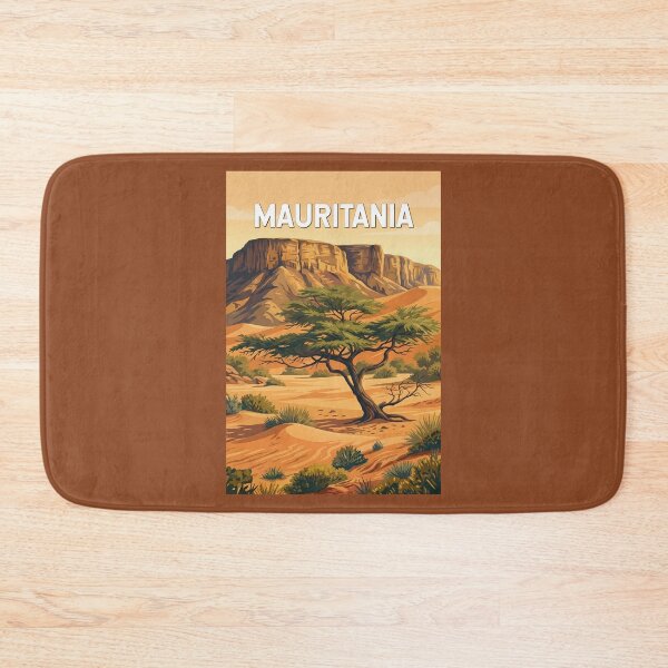 Item preview, Mauritania Illustration Travel Art Vintage designed and sold by KrisSidDesigns.