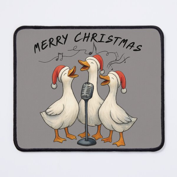 Item preview, Singing Geese in Santa Hats designed and sold by BreezifyDesignStudio.