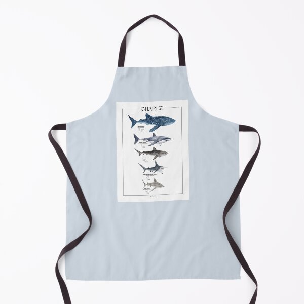Item preview, SHARKS LENGTH, NAMES AND TEETH-line white designed and sold by BEATRIZ ABAITUA.