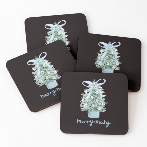 Item preview, Mahjong Christmas Tree Merry Tile Lover Holiday designed and sold by ImeldaSparks.