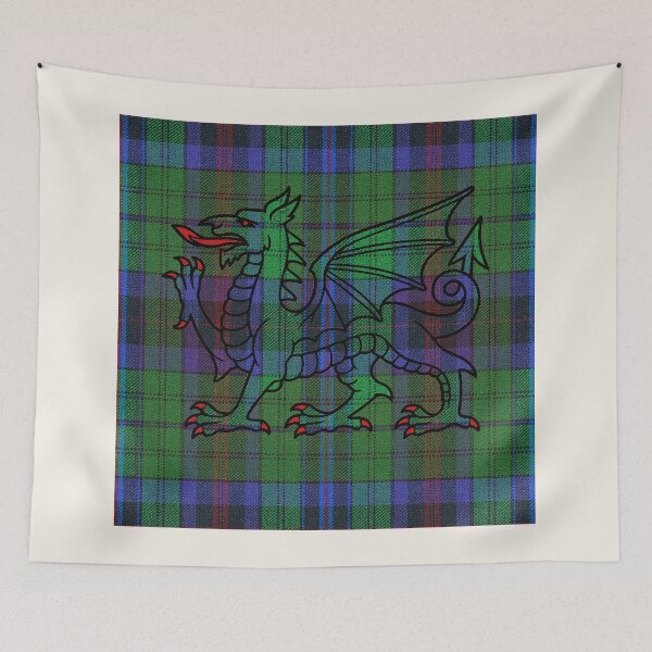 Item preview, Philips Welsh Tartan – The Noble Spirit of Cymru & y Ddraig Goch - the red dragon v2 designed and sold by WheelieGdArt.