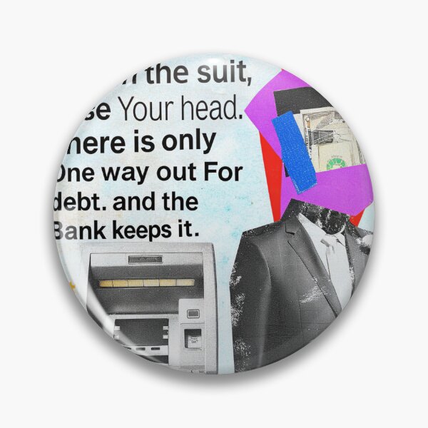 Item preview, The ATM Head: Debt and Corporate Identity designed and sold by Raw-Ink.