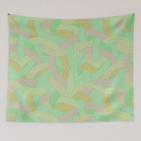 Item preview, Plot Twist-Soft Lemon Yellow Apricot Green designed and sold by Fabricatemyart.