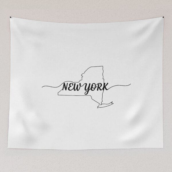 Item preview, New York State Outline Typography – Minimalist Empire State designed and sold by Paper Drip.