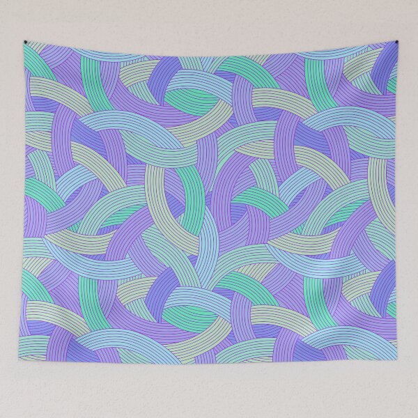 Item preview, Plot Twist-Soft Lilac Pale Aqua designed and sold by Fabricatemyart.