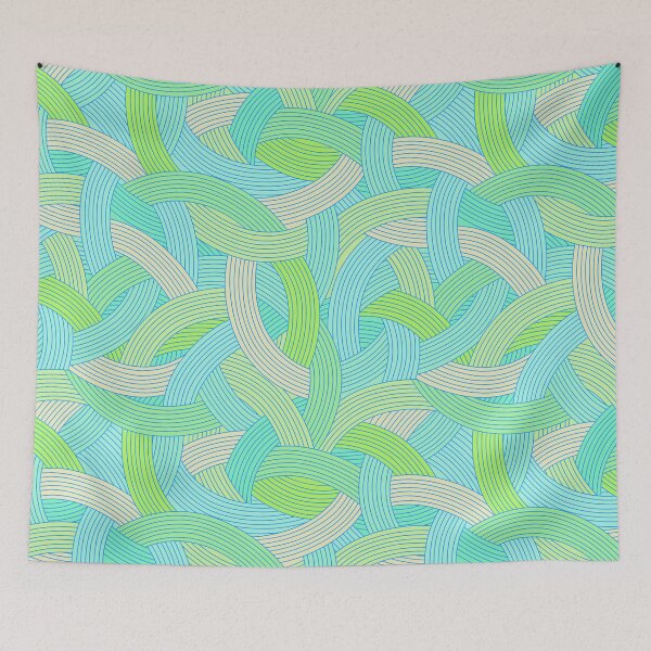 Item preview, Plot Twist-Soft Sky Blue Mint Green designed and sold by Fabricatemyart.