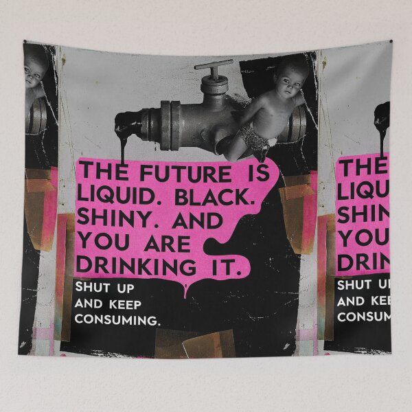 Item preview, Liquid Future: Drowning in Crude Oil designed and sold by Raw-Ink.