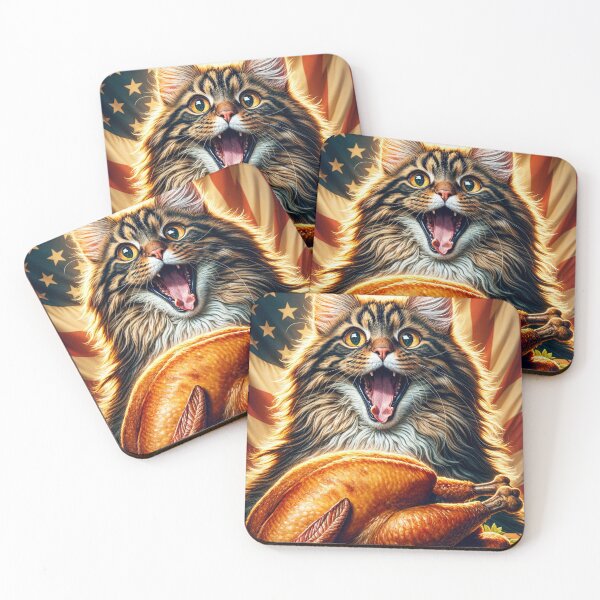Item preview, Thanksgiving Maine Coon Cat designed and sold by M-Y-A-R-T-.