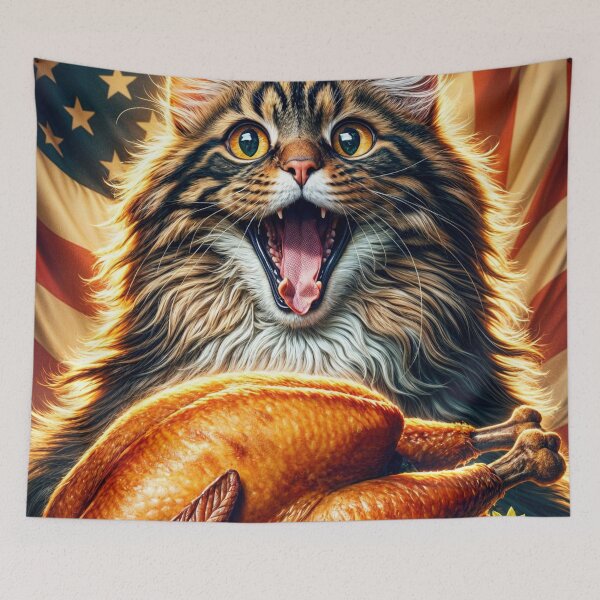 Item preview, Thanksgiving Maine Coon Cat designed and sold by M-Y-A-R-T-.