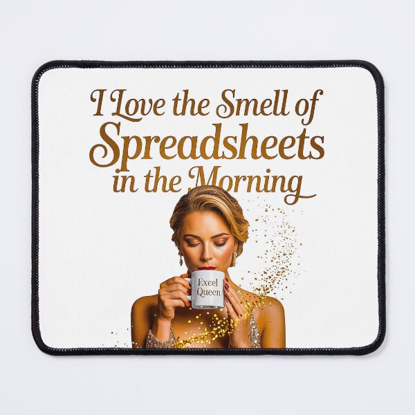 Item preview, Glam Excel Queen Morning Spreadsheets Fashion Humor designed and sold by Amanda's Factory.